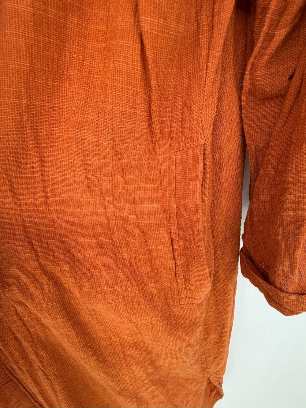 Bohemian Burnt Orange Peasant Kimono - Picture 5 of 6